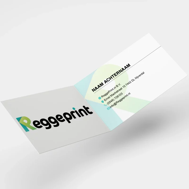 gevouwen visitekaartjes productafbeelding